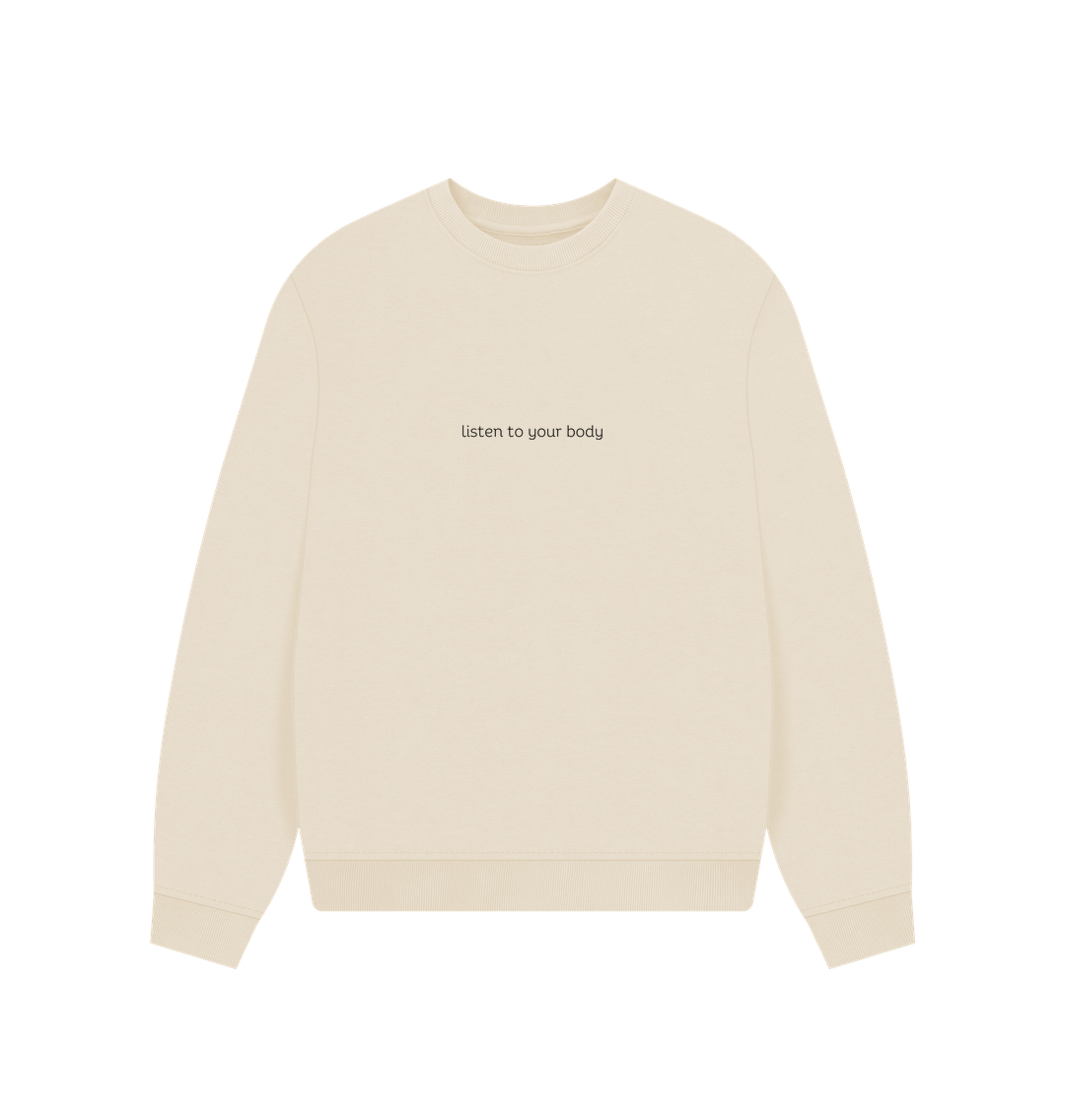 Oat Oversized Kindness Jumper (Black Lettering)