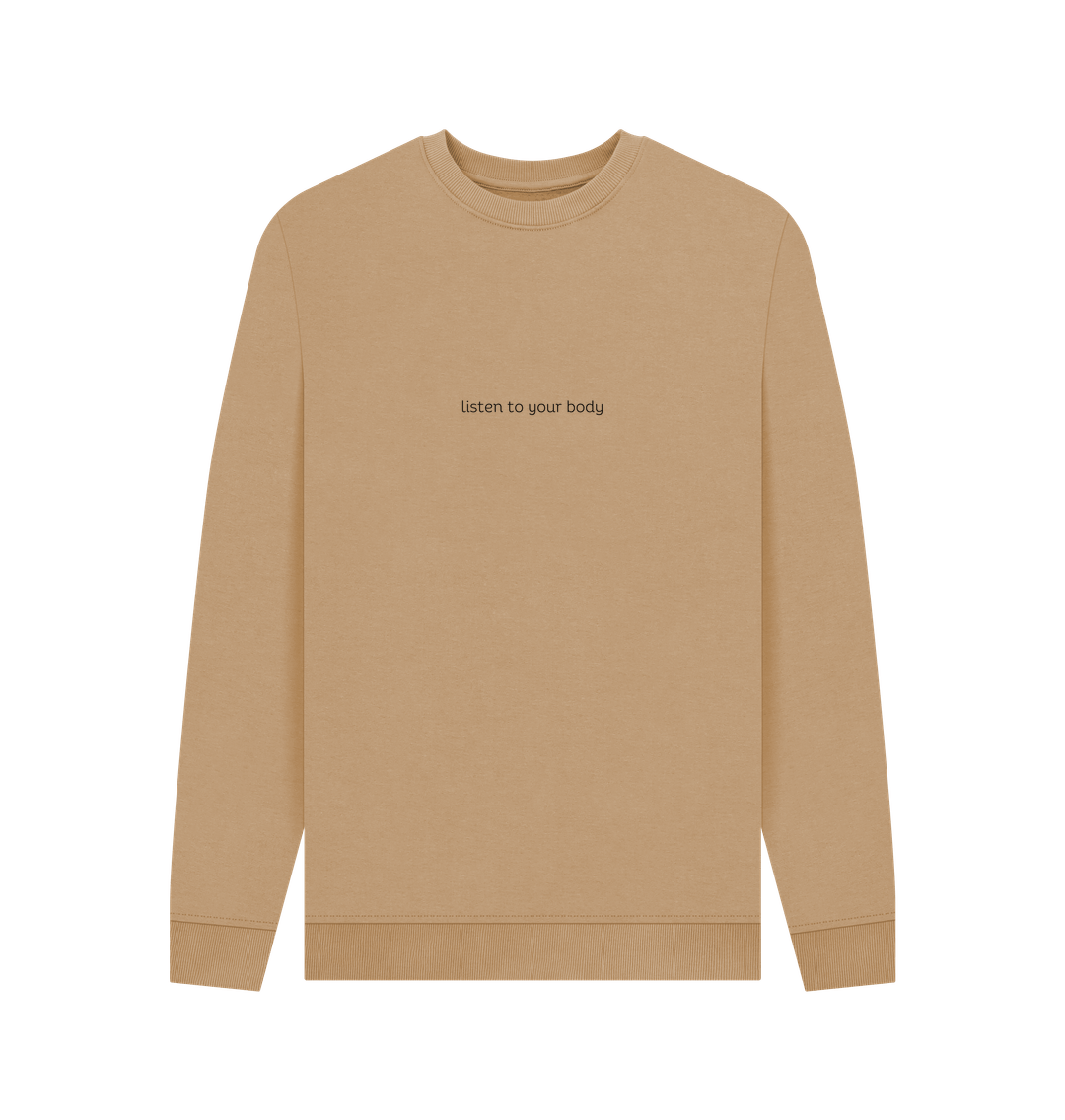 Sand Crewneck Kindness Jumper (Black Lettering)