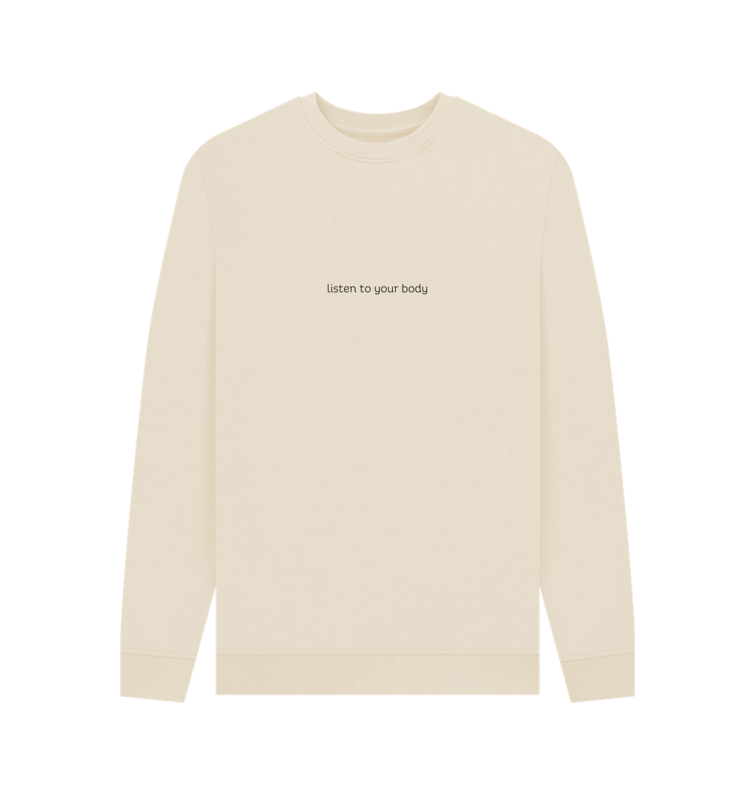 Oat Crewneck Kindness Jumper (Black Lettering)